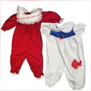 Vintage girls romper.